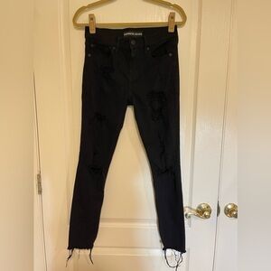 Express jeans black distressed jeans​​​​​​​